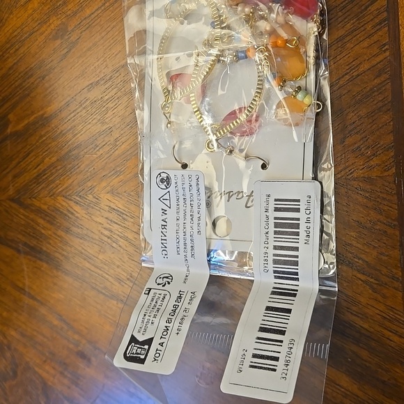 Vintage Bohemian Style Black & Gold Beaded Waterdrop Dangle Earrings Boho Hoops - Picture 4 of 6